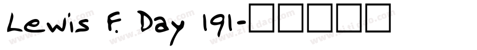 Lewis F. Day 191字体转换